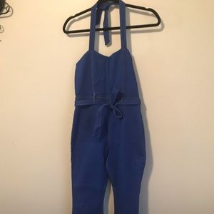 Denim Halter Jumpsuit